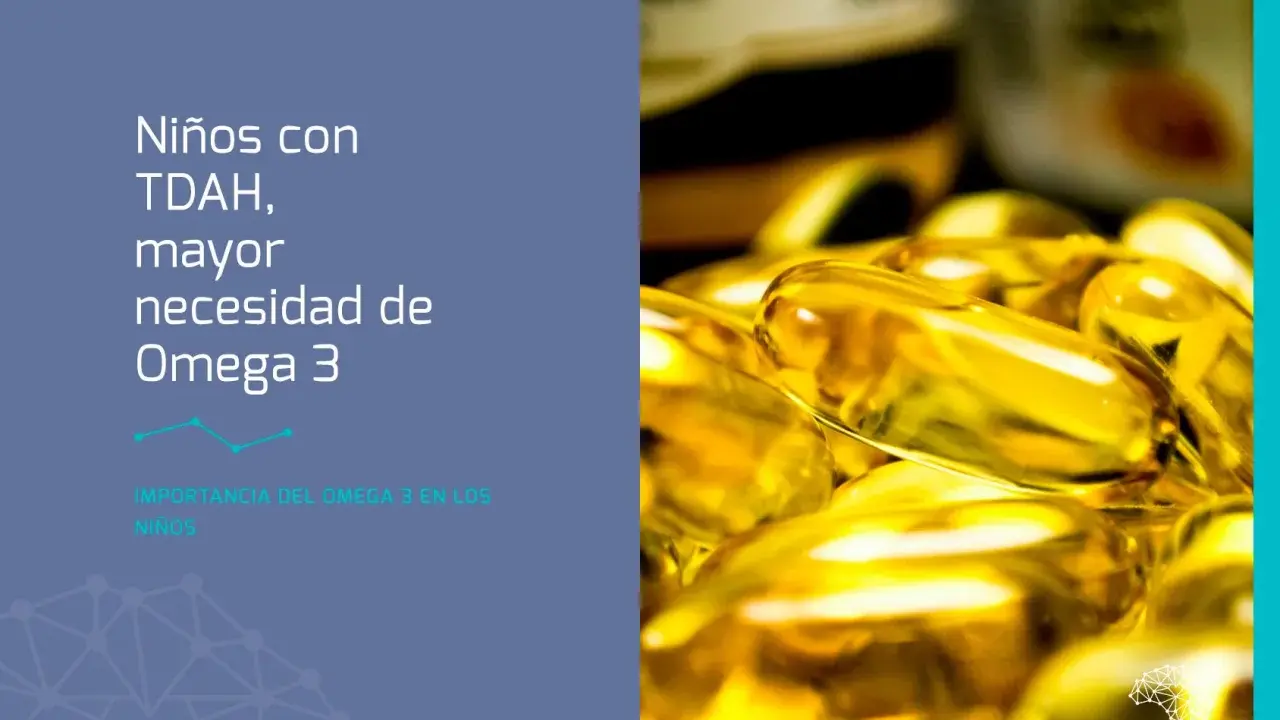 Niños con TDAH: mayor necesidad de omega 3. Cápsulas doradas de suplemento.
