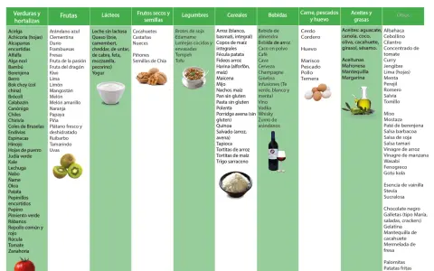 Dieta baja en FODMAPS: alimentos permitidos. Evita alimentos prohibidos como trigo, cebolla, ajo, lácteos con lactosa, miel, etc.