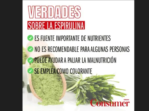 Verdades sobre la espirulina: fuente de nutrientes, ayuda contra malnutrición. Los beneficios de la espirulina en la mujer son amplios.