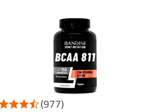 Bote de BCAA 811 de Bandini Sport Nutrition, 150 comprimidos, con vitaminas B1 y B6. Ideal para tus entrenamientos.