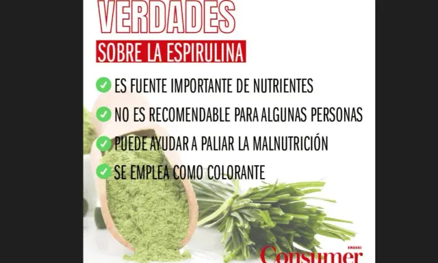 Verdades sobre la espirulina: fuente de nutrientes, ayuda contra malnutrición. Los beneficios de la espirulina en la mujer son amplios.
