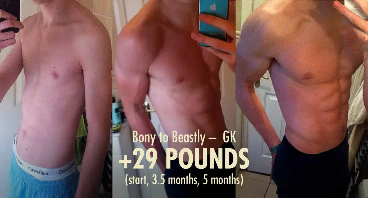 Transformaci&oacute;n f&iacute;sica: de delgado a musculoso. La dieta y la definici&oacute;n muscular son clave para ganar 29 libras en 5 meses.