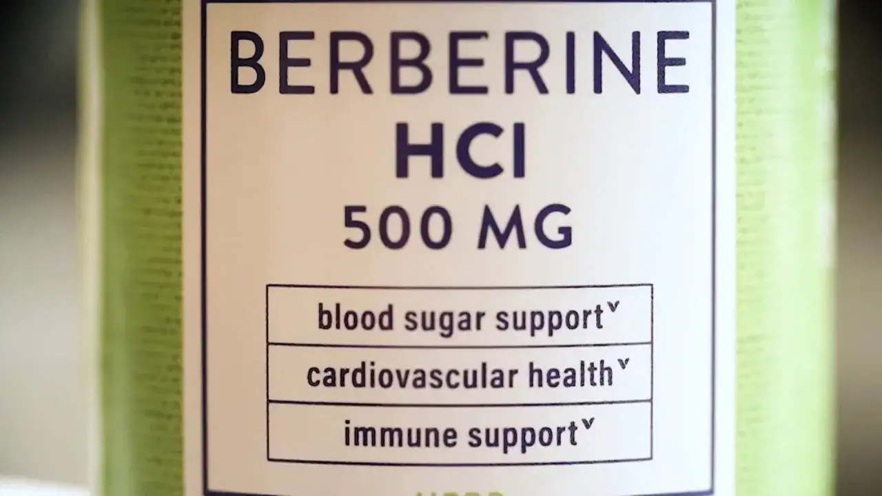 Berberina HCl 500 mg para adelgazar, apoyo para azúcar en sangre, salud cardiovascular e inmunológica.