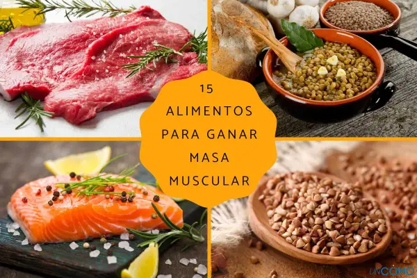 Carne roja, salmón, lentejas y trigo sarraceno: alimentos para ganar masa muscular.